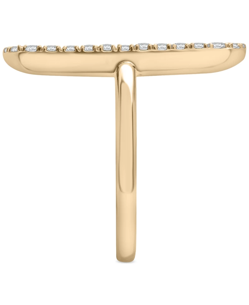 Diamond Open Rectangle Statement Ring (1/2 ct. t.w.) 14k Yellow or White Gold, Created for Macy's