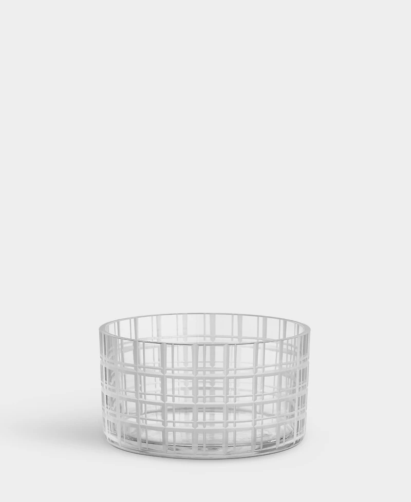 Orrefors Checkers Crystal Decor Bowl Small-3.35"