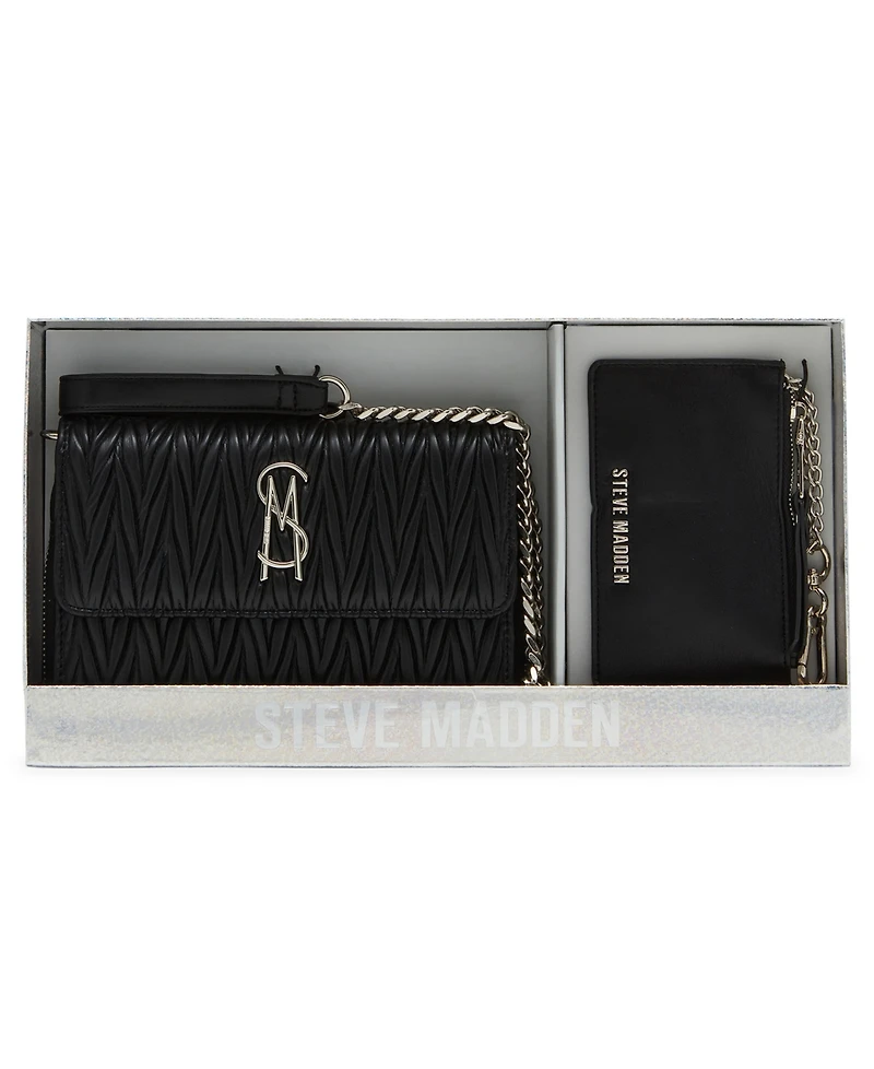 Steve Madden Boxed Carina Matelasse Crossbody Wallet