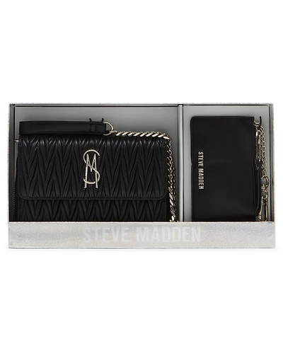 Steve Madden Boxed Carina Matelasse Crossbody Wallet