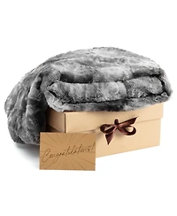 Chanasya Premium Thinking of You Gift Blanket Set - Soft & Plush Minky Throw with Card 50" x 65" Harmony Aubergine
