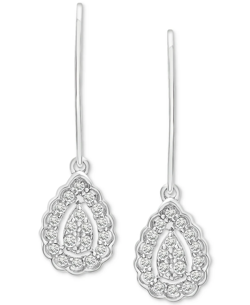 Bonus Offer: Diamond Teardrop Halo Cluster Leverback Drop Earrings with any $25 purchase! (Orig. $250 Value) Available in Bag with qualifying purchase