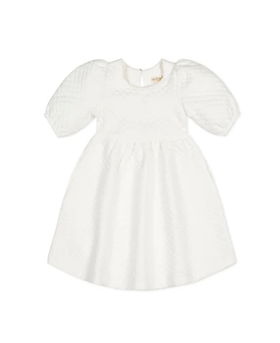 Hope & Henry Toddler Girls Quilted Puff Sleeve Dress