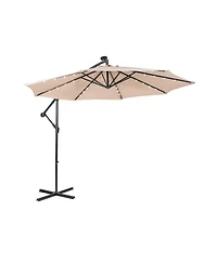 Patio Solar Powered Cantilever Umbrella with Tilting System
