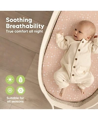 KeaBabies Bassinet Sheet for Baby Girls, Boys, 2-Pack Soothe Fitted Sheets, Bedside Mattress