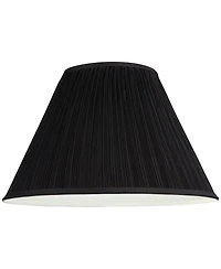 Springcrest Black Mushroom Pleated Large Empire Lamp Shade 7" Top x 17" Bottom x 11" High x 11.5" Slant (Spider) Replacement with