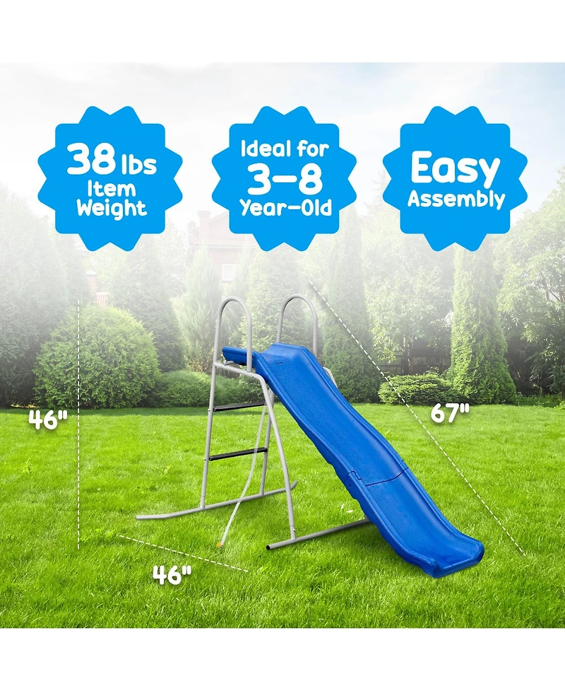 Xdp Recreation 6 Foot Water Wave Slide with Built In Adjustable Water Sprinkler