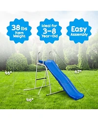 Xdp Recreation 6 Foot Water Wave Slide with Built In Adjustable Water Sprinkler