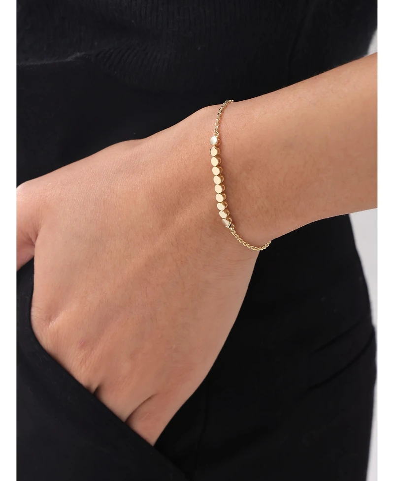 Devata Round Link Chain Bracelet in 14K Gold, 6.5 in adj to 7.5 in, approx. 2.8 grams