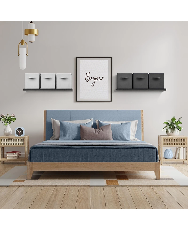 Sorbus 6 Pack 13 Inch Foldable Storage Cubes with Handles- for Organizing Home, Shelves, Nursery, Playroom