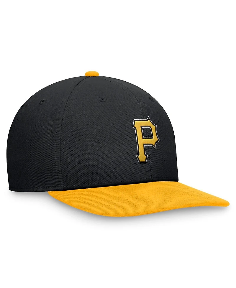 Nike Men's Black/Gold Pittsburgh Pirates Evergreen Two-Tone Snapback Hat