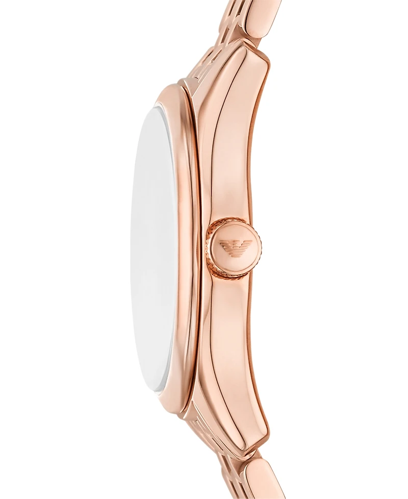 Emporio Armani Women's Rose Gold-Tone Stainless Steel Bracelet Watch 32mm