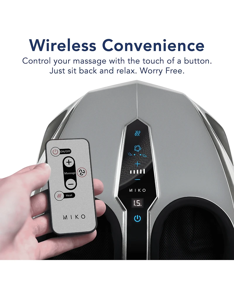 Miko Shiatsu Foot Massager Machine with Kneading and Switchable Heat