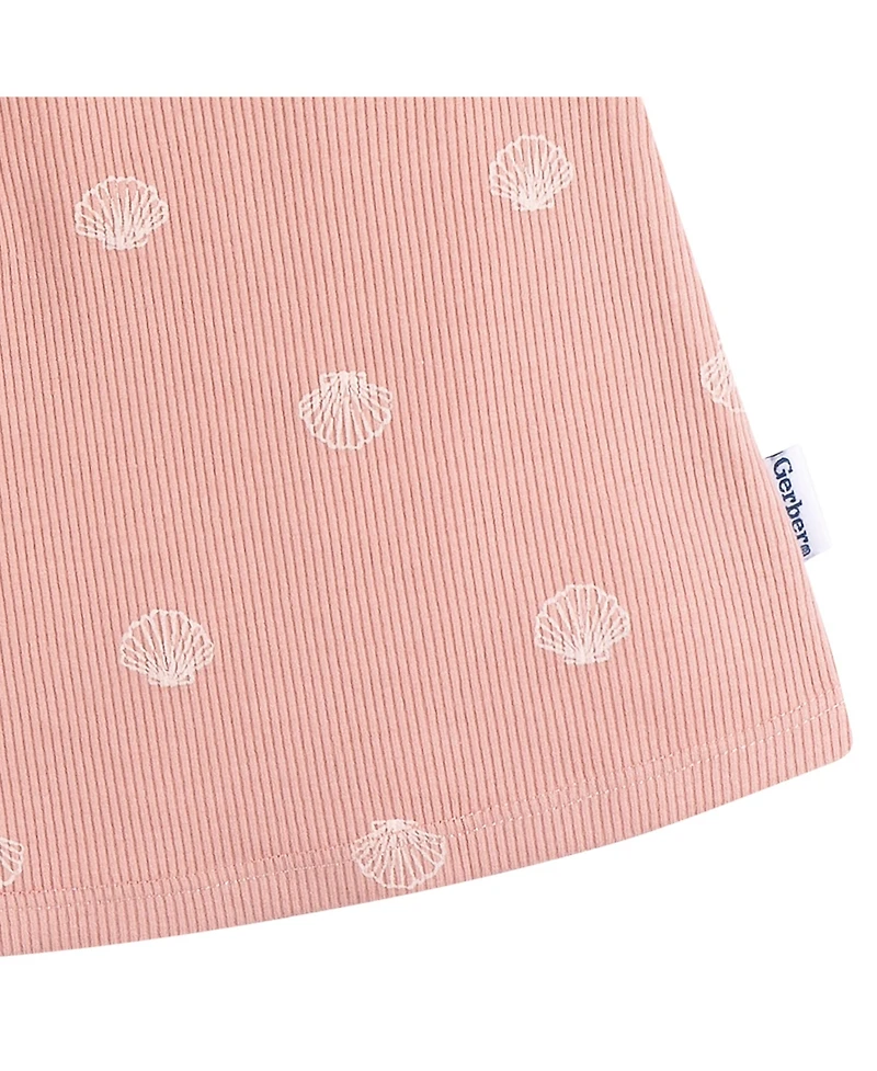 Gerber Baby Girls Shirt and Shorts Set, 2 Piece