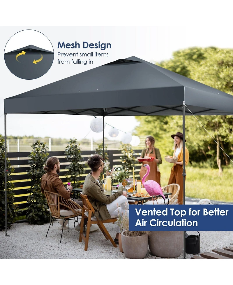 Slickblue 10 x 10 Feet Foldable Outdoor Instant Pop-up Canopy with Carry Bag