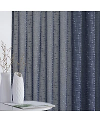 Hlc.me Emily Faux Linen Semi Sheer Transparent Rod Pocket Back Tab Lightweight Window Curtains Wide Panels