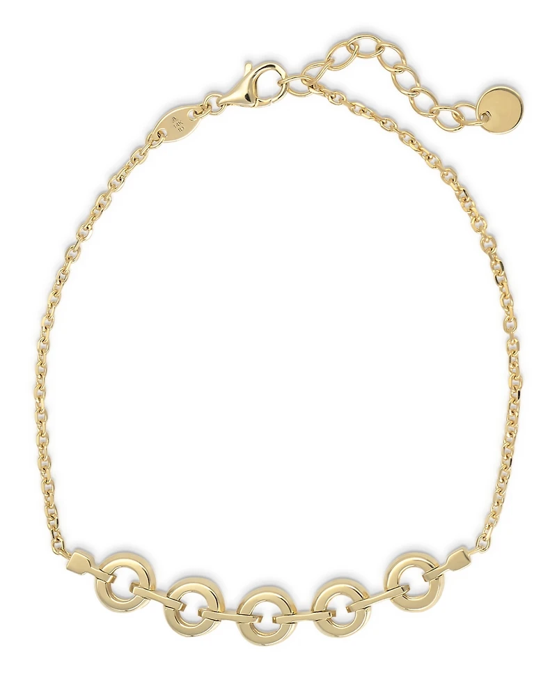 Devata Cable Link Chain Bracelet in 14K Gold, 6.5 in adj to 7.5 in, approx. 3.5 grams