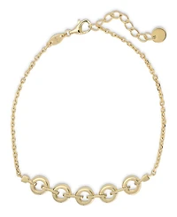 Devata Cable Link Chain Bracelet in 14K Gold, 6.5 in adj to 7.5 in, approx. 3.5 grams