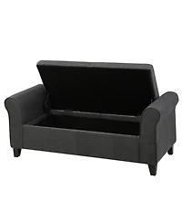 Streamdale Upholstered Storage Bench With Rolled Arms