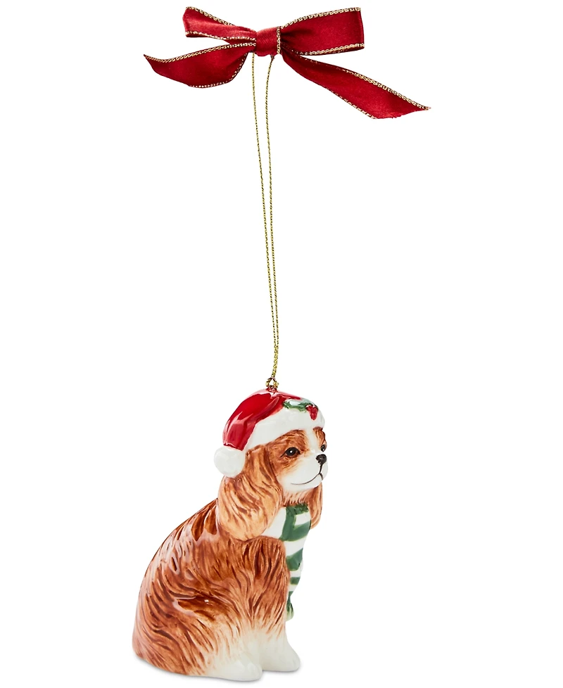 Spode Christmas Tree King Charles Spaniel Ornament