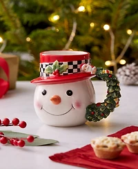 Spode Christmas Tree Black & White Snowman Mug