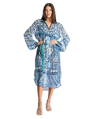 La Moda Clothing Women's Long Belted Overshirt