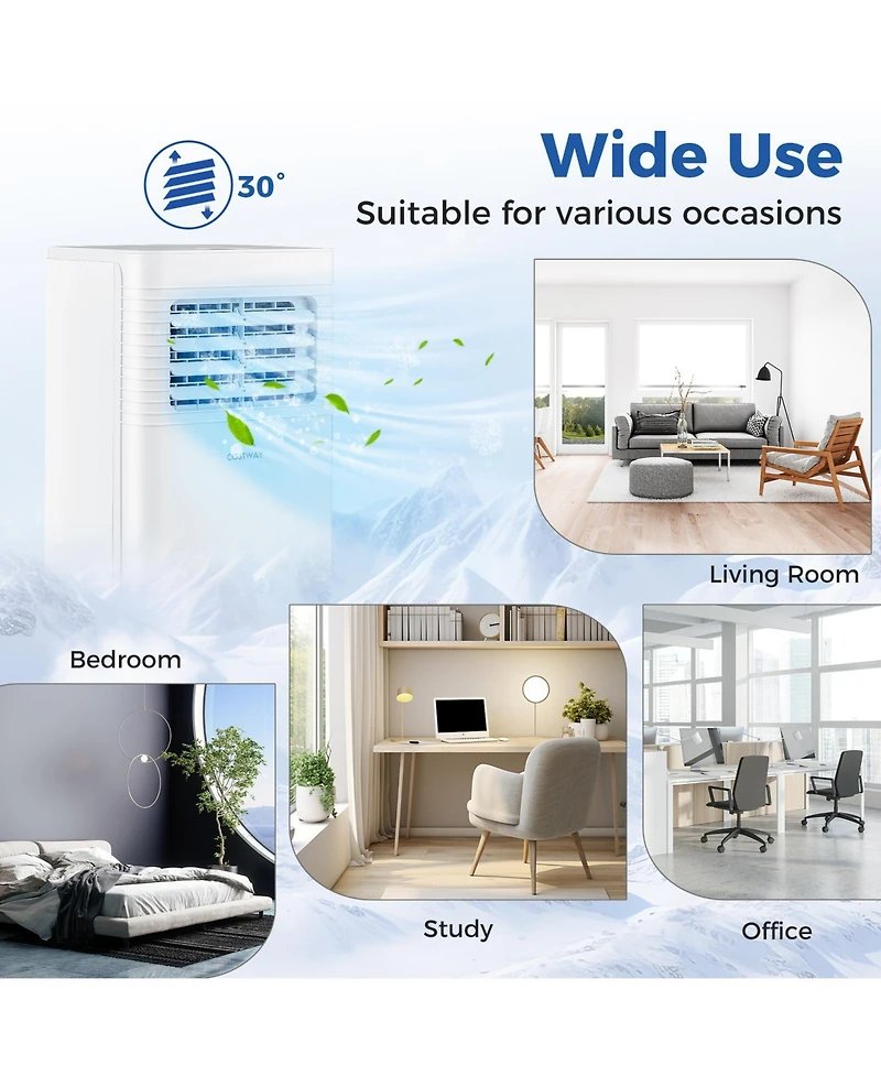 Portable Air Conditioner 3 in 1 Ac Unit with Fan and Dehumidifier- Btu
