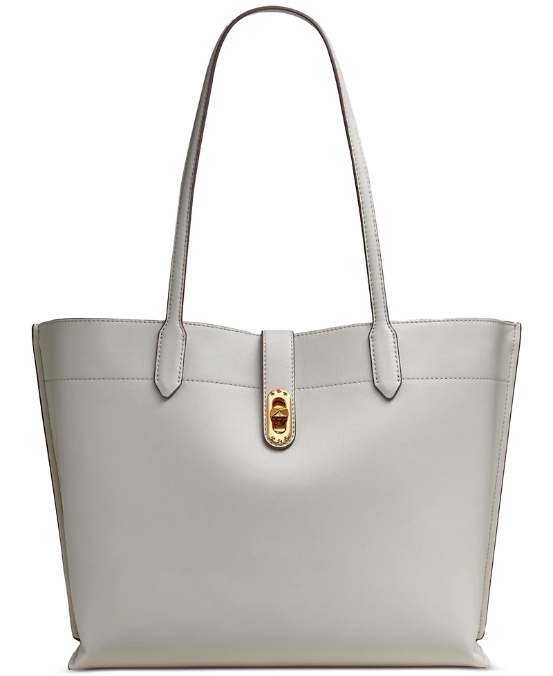 Donna Karan New York Bridgehampton Leather Turnlock Triple Compartment Tote