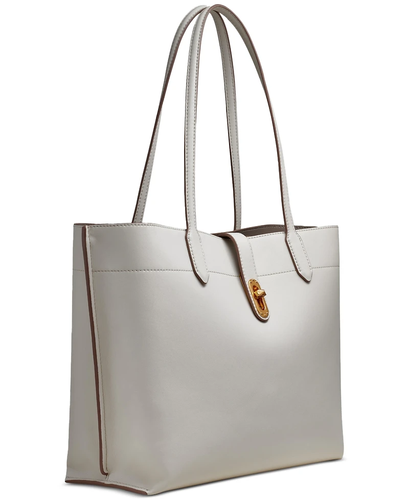 Donna Karan New York Bridgehampton Leather Turnlock Triple Compartment Tote