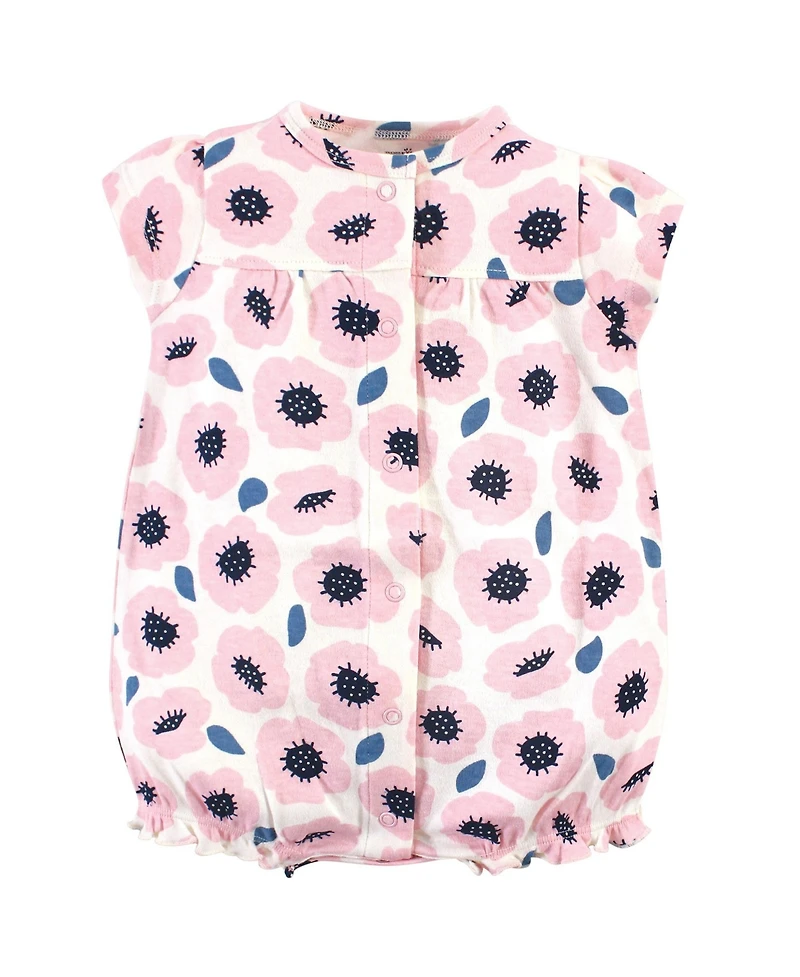 Touched by Nature Baby Girls Organic Cotton Rompers