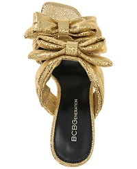 BCBGeneration Women's Ramira Double-Band Bow High Heel Dress Sandals