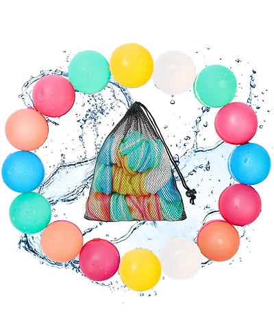 Clovercat Reusable Water Balloons for Kids and Adults Eco-Friendly Latex-Free Silicone 16-Pack