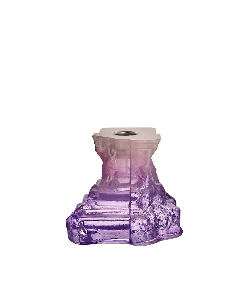 Kosta Boda Rocky Baroque Lilac Candlesticks
