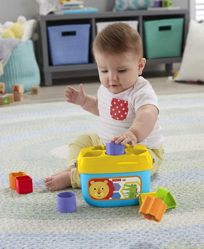 Fisher-Price Baby's First Blocks Shape Sorting Toy with Storage Bucket