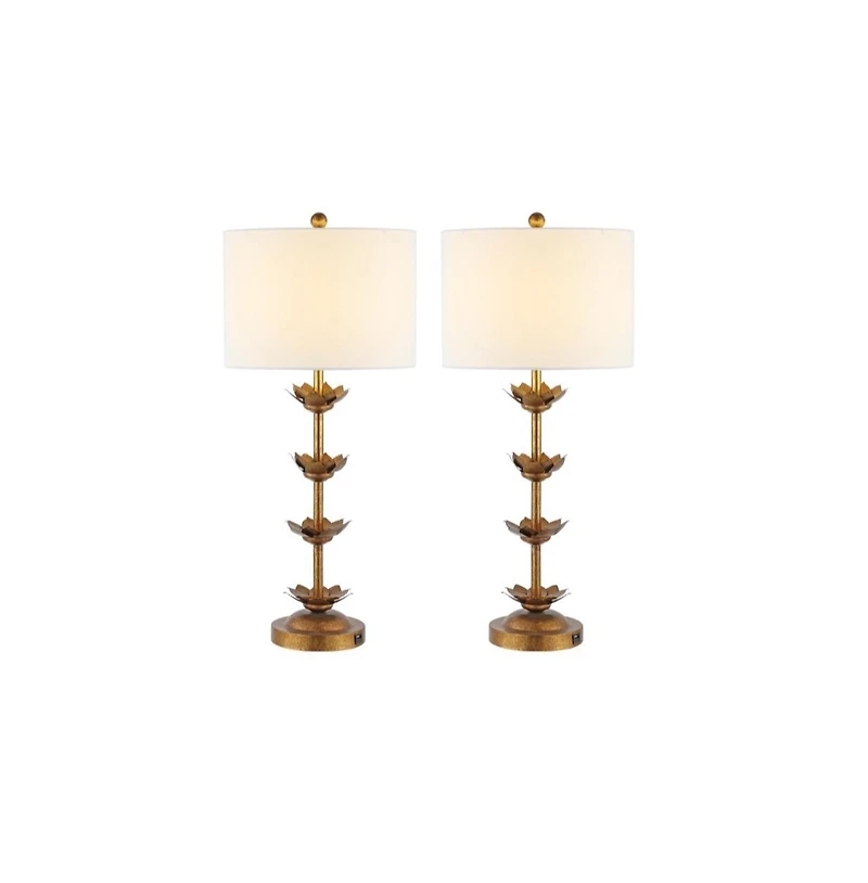 Safavieh Lani Table Lamp Set Of 2 W/ Usb Port