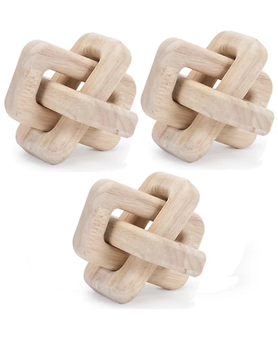 Slickblue Square Linked Decorative Accents Modern Home Decor Element (Set of 3)