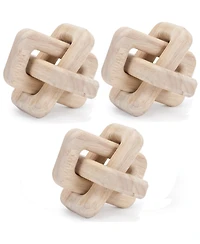 Slickblue Square Linked Decorative Accents Modern Home Decor Element (Set of 3)