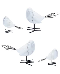 Slickblue Decorative Bird Figurine Stylish Home Accent (Set of 4)