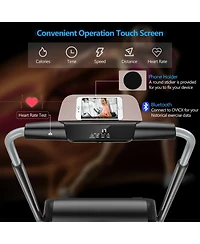 Compact Folding Treadmill with Touch Screen App Control