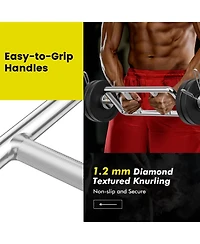 Vebreda 700 Lbs Olympic Triceps Bar with Knurled Handles for Squats Deadlifts Shrugs