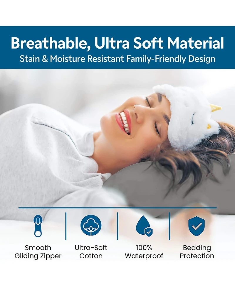 Guardmax King Waterproof Pillow Protector with Zipper ( Pack