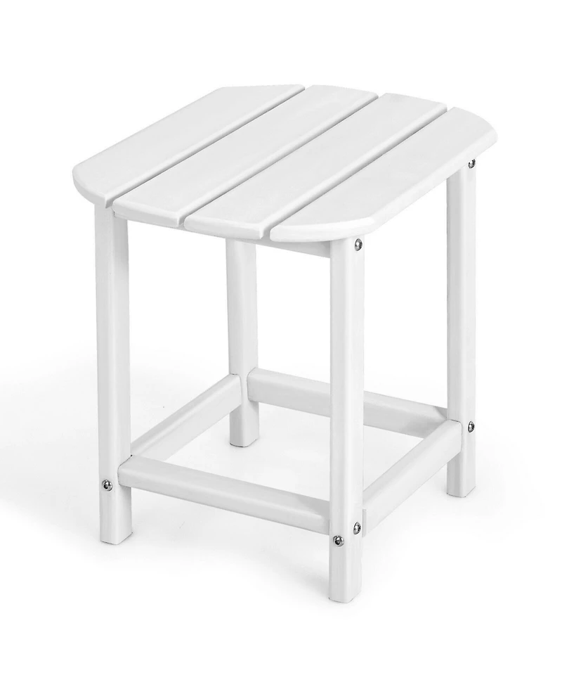 Skonyon 18 Inch Weather Resistant Side Table for Garden Yard Patio