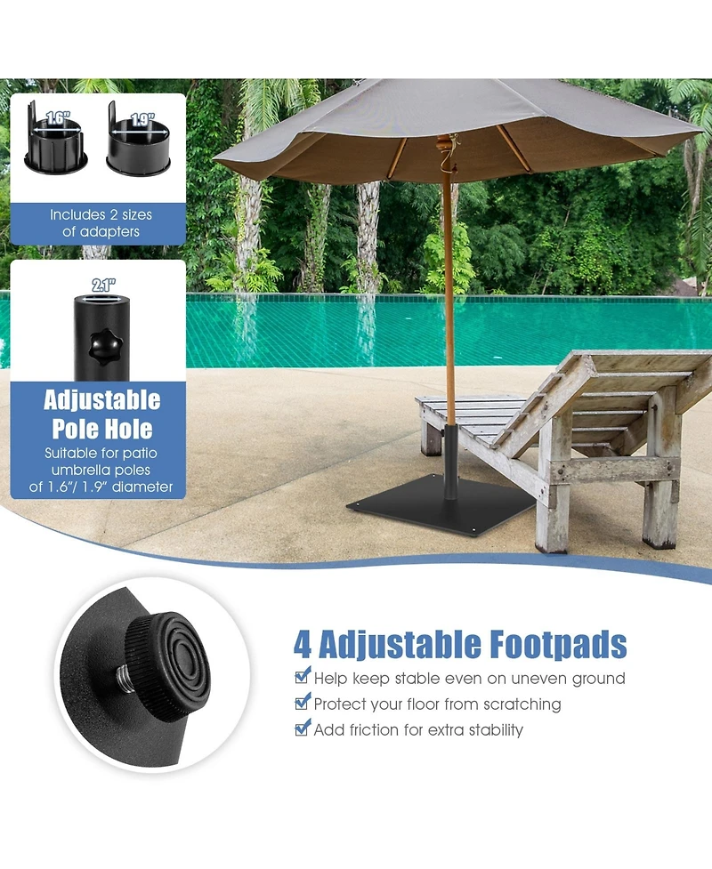 Givimo 20 Inches Patio Umbrella Base with 4 Adjustable Footpads