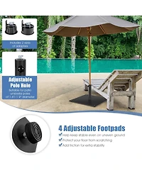 Givimo 20 Inches Patio Umbrella Base with 4 Adjustable Footpads