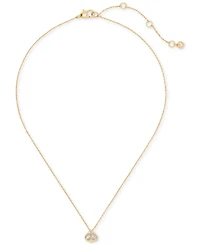 Kate Spade New York Gold-Tone Cubic Zirconia Mini Pendant Necklace, 16"+ 3" extender