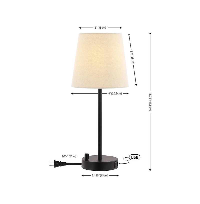Safavieh Fowley Table Lamp W/ Usb Port