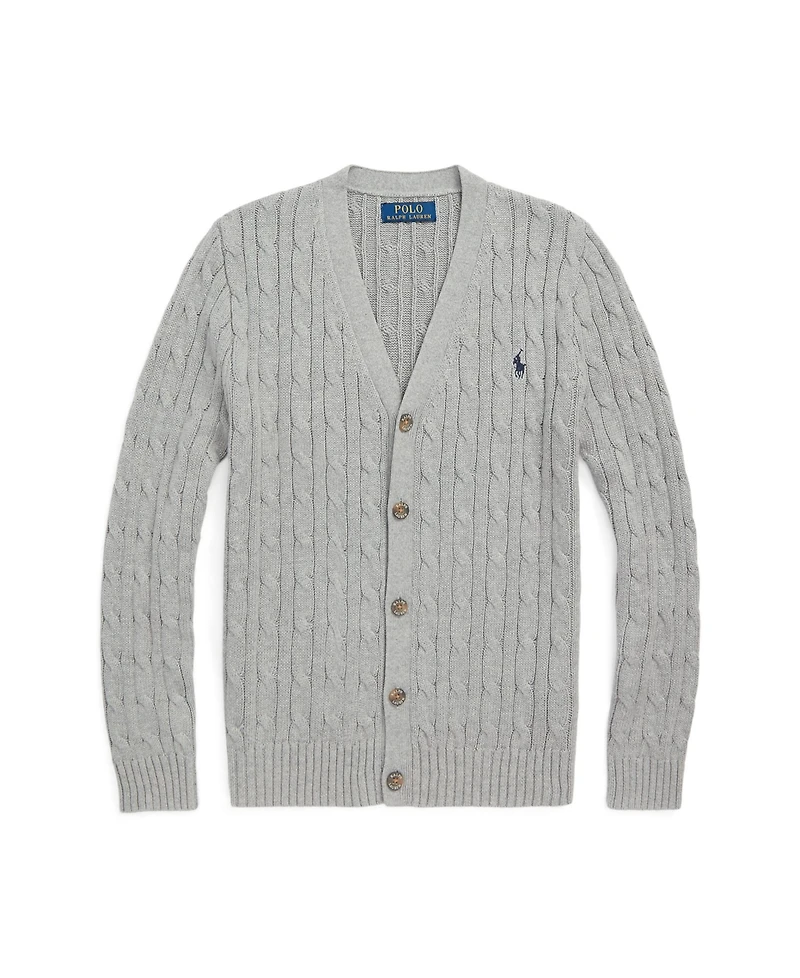 Polo Ralph Lauren Big Boys Cable-Knit Cotton V-Neck Cardigan Sweater
