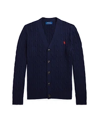 Polo Ralph Lauren Big Boys Cable-Knit Cotton V-Neck Cardigan Sweater