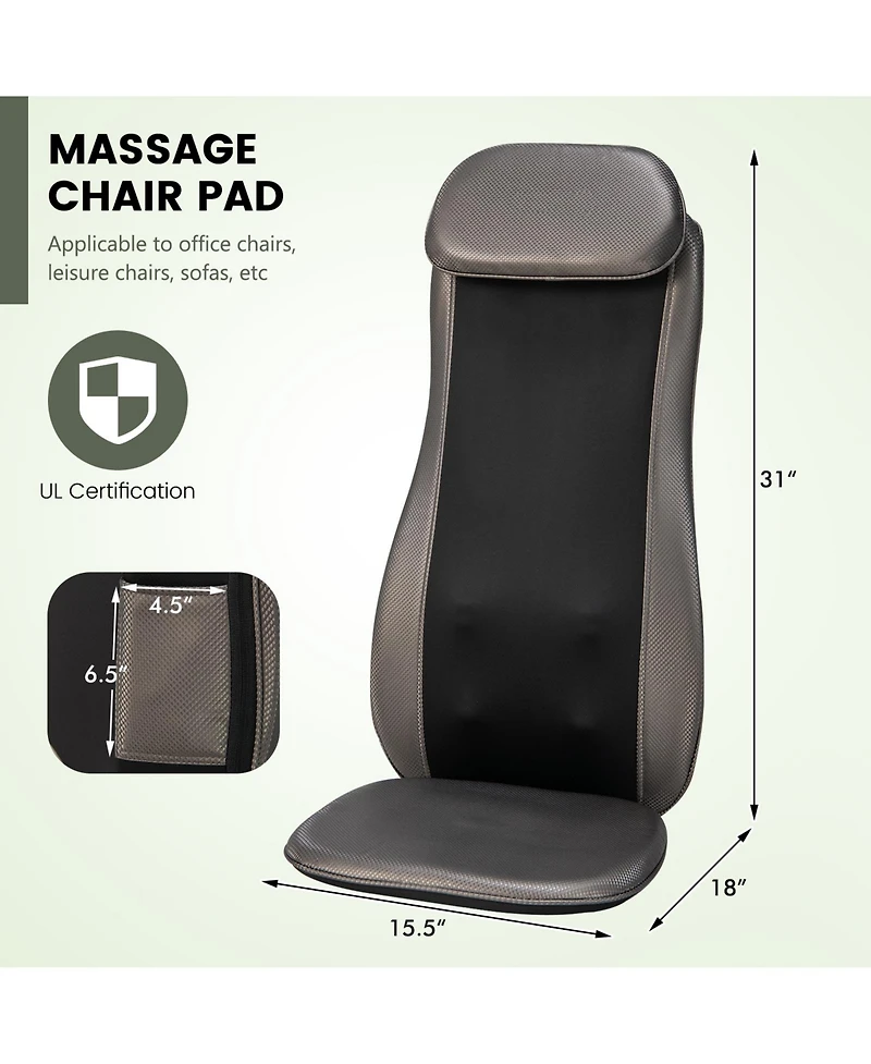 Vebreda Massage Chair Pad with Heat and Vibration