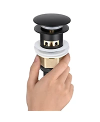 Aquaterior Pop Up Drain with Overflow Mounting Ring Kit for Countertop Sink